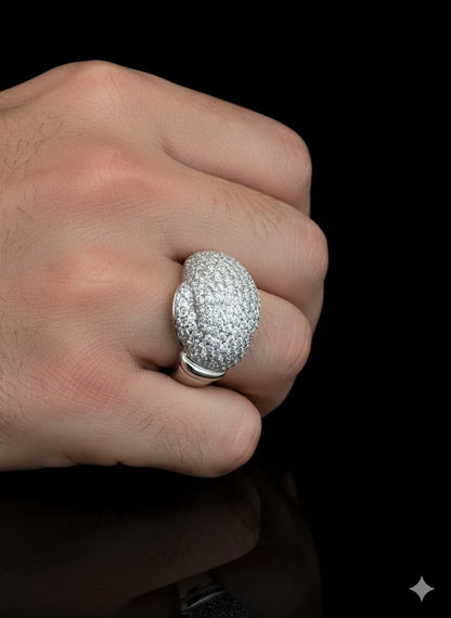 Sterling Silver Stone Set Boxing Glove Ring