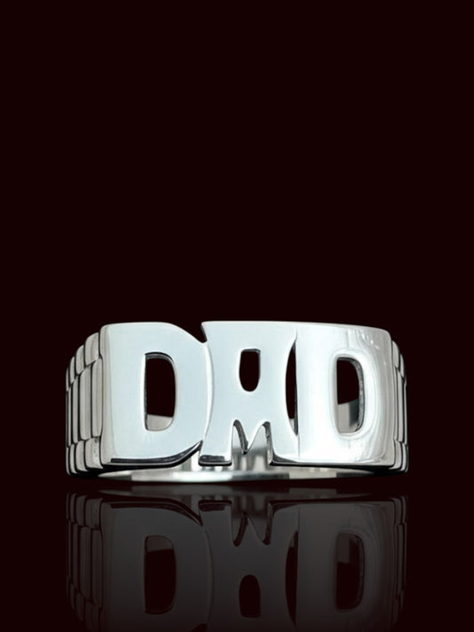 Silver Dad Ring – Meaningful Father’s Ring, Classic Men’s Jewelry
