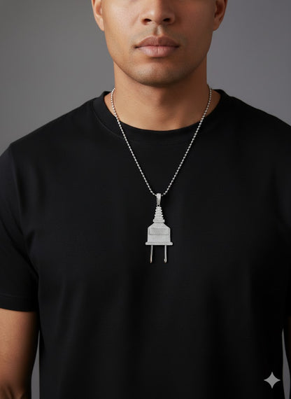 Plug Silver Men’s Pendant