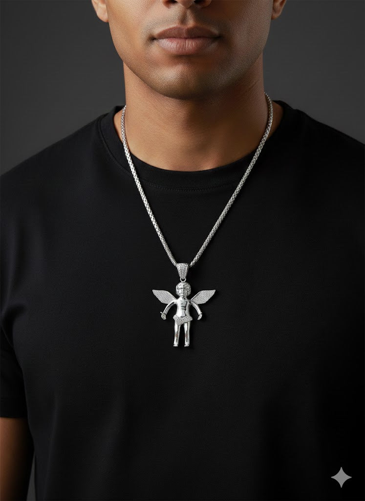 Angel Child Designed Silver Pendant