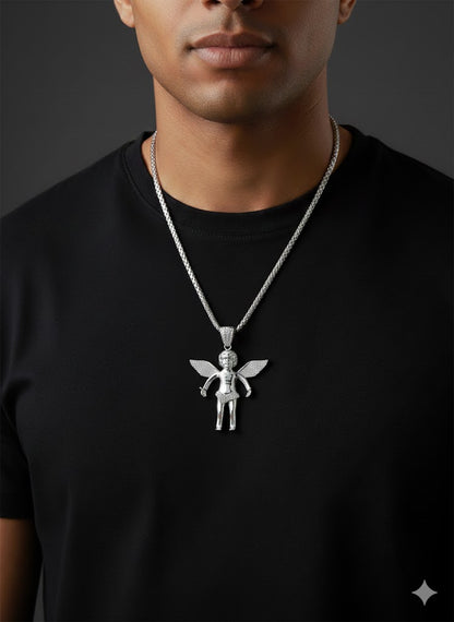 Angel Child Designed Silver Pendant