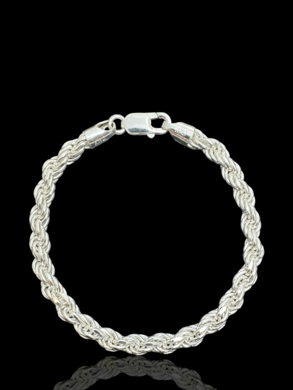 Rope Chain Silver Men’s Bracelet