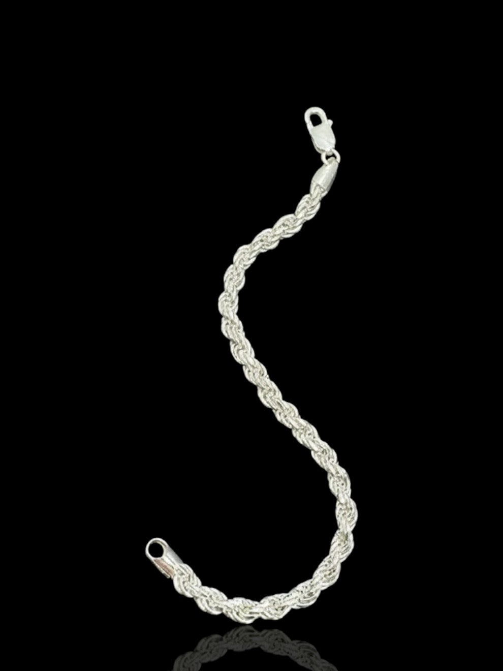 Rope Chain Silver Men’s Bracelet