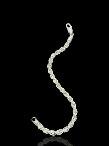 Rope Chain Silver Men’s Bracelet